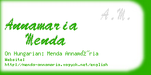 annamaria menda business card